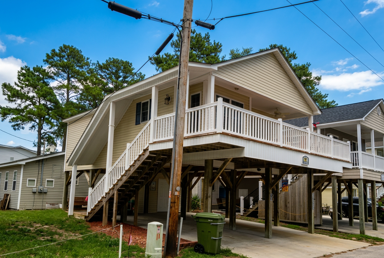 Front exterior of 1670 OL Beach House