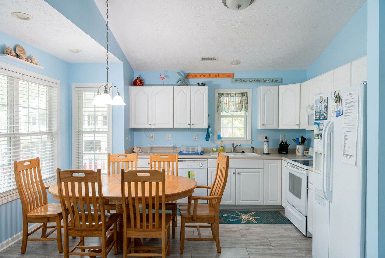Kitchen and dining area